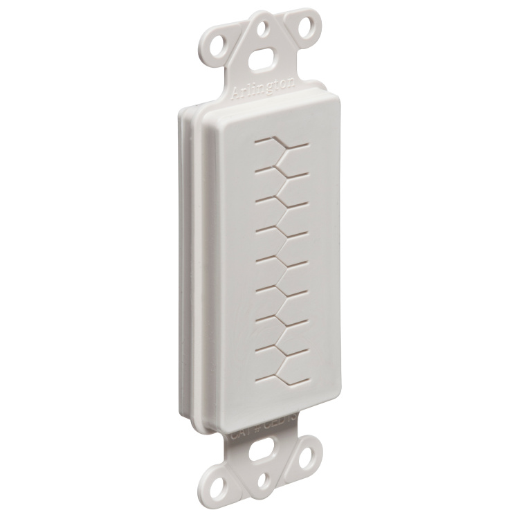Arlington Industries Slot-Style Cable Entry Decora Insert (No Cover Plate) | White