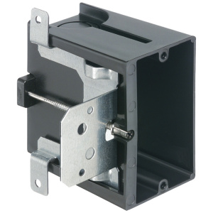 Arlington Industries Single Gang Adjustable New Construction Low Voltage Mounting Box | 1/4" to 1-1/2" width