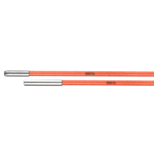 B.E.S Manufacturing 6' Orange FiberFish Bullnose to Female 3/16" High Flex Rod