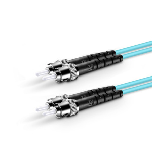 ST/ST OM3 Duplex Fiber Patch Cable | 5 Meter