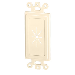 DataComm Electronics Decora Insert with Flexible Opening | Ivory