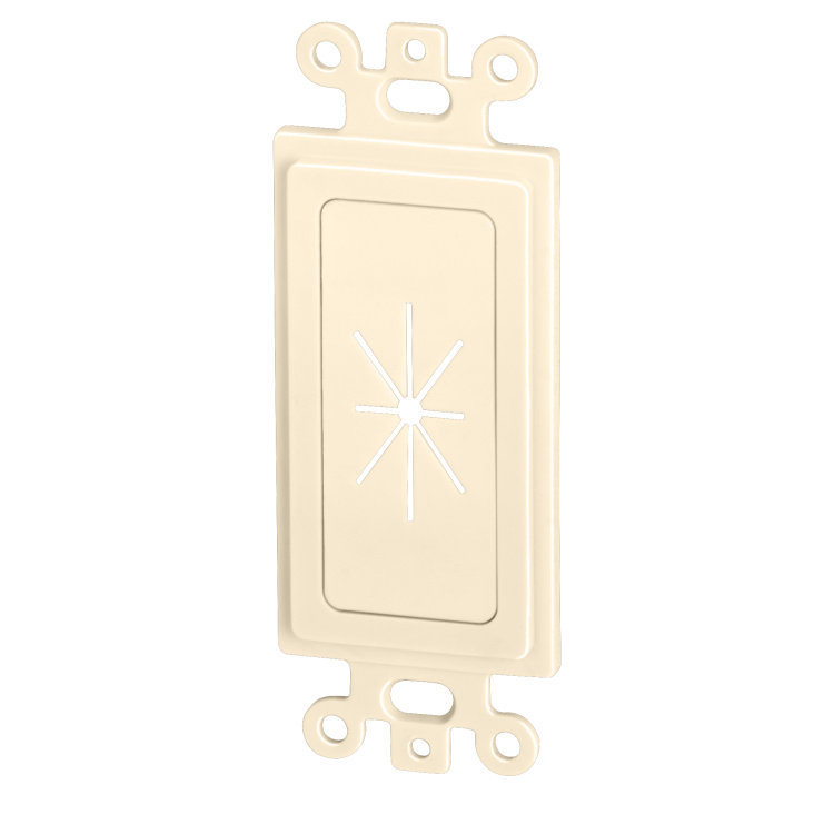 DataComm Electronics Decora Insert with Flexible Opening | Ivory