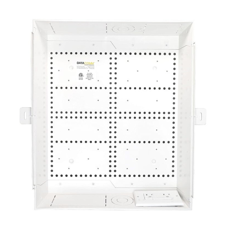 DataComm Electronics Recessed Connected Media Box with Power