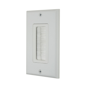 DataComm Electronics Single Gang Decora Brush Plate | White