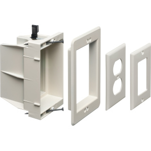 Arlington Industries Single Gang InBox™ Recessed Indoor Mounting Box | White