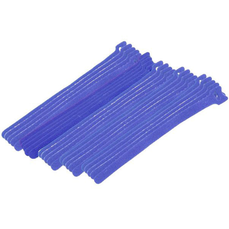 Eclipse Tools 8" Hook and Loop Cable Ties Blue | 25 Pack