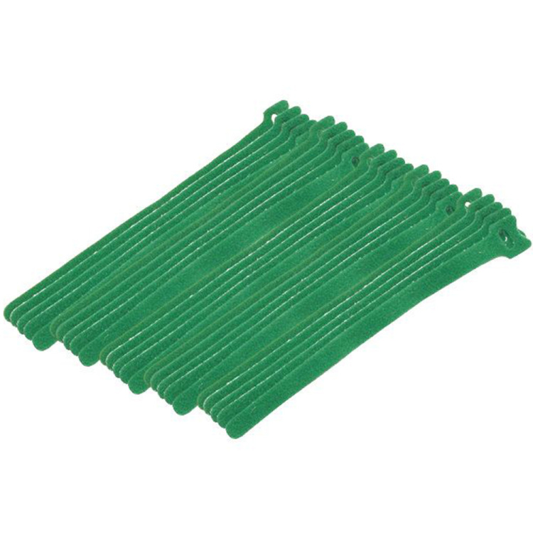 Eclipse Tools 8" Hook and Loop Cable Ties Green | 25 Pack