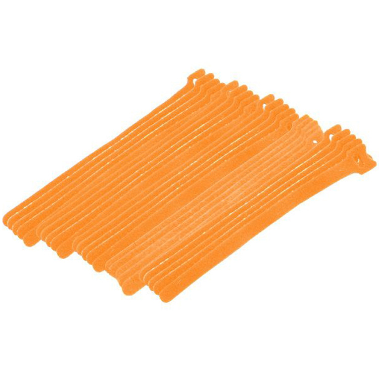 Eclipse Tools 8" Hook and Loop Cable Ties Orange | 25 Pack