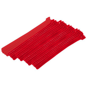 Eclipse Tools 8" Hook and Loop Cable Ties Red | 25 Pack
