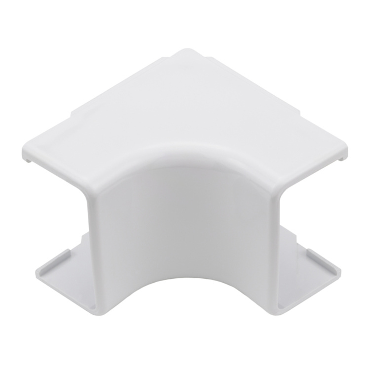 Hellermanntyton 3/4" Internal Corner Cover 1" Bend Radius PVC |White