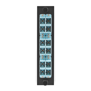 Hubbell Premise 6 SC Duplex Fiber Adapt Insert Aqua 12 Fiber | Discontinued