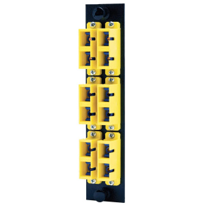 Hubbell Premise 6 SC Duplex Fiber Adapt Insert Yellow 12 Fiber | Discontinued