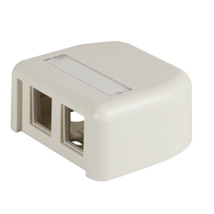 Ortronics 2-Port HDJ Module Surface Mount Box | Fog White
