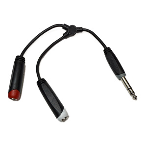 Philmore 1/4" Male Stereo Y-Splitter to 2x 1/4" Stereo Female Adapter