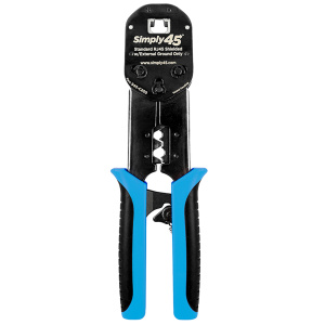 Simply45 Universal RJ45 Crimp Tool for Standard Shielded (External Ground) Plugs