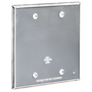 Topaz Blank Dual-Gang Weatherproof Electrical Box Cover