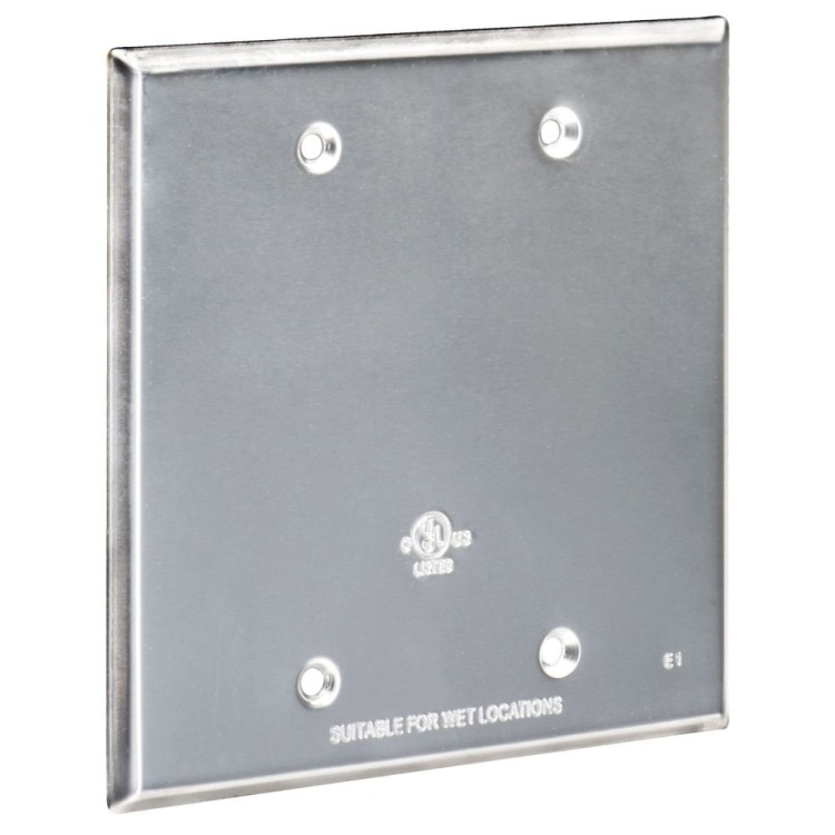 Topaz Blank Dual-Gang Weatherproof Electrical Box Cover