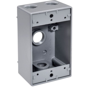 Topaz 3/4" 4-Hole Single Gang Weatherproof Box