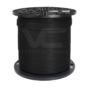 Vertical Cable 1000ft Cat6A Non-Shielded CMP (Plenum) Cable | Black