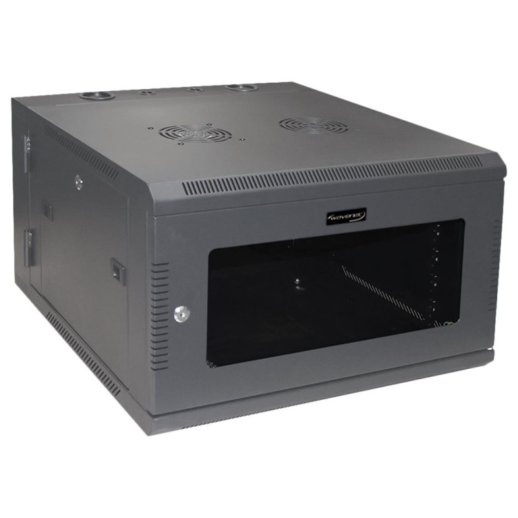 Wavenet 6u Double Section Swing-Out Wall Mount Cabinet
