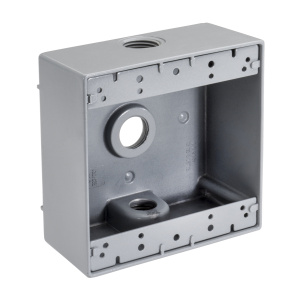 Topaz 3/4" 3-Hole Dual Gang Waterproof Box