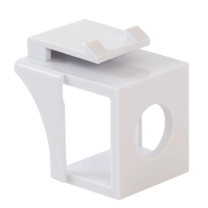 ICC Blank Keystone Insert with Panel Mount Hole | White