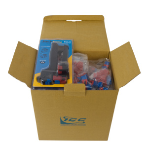 ICC Cat6 HD Style Keystone Jack 400 Pack with JackEasy Tool | Blue
