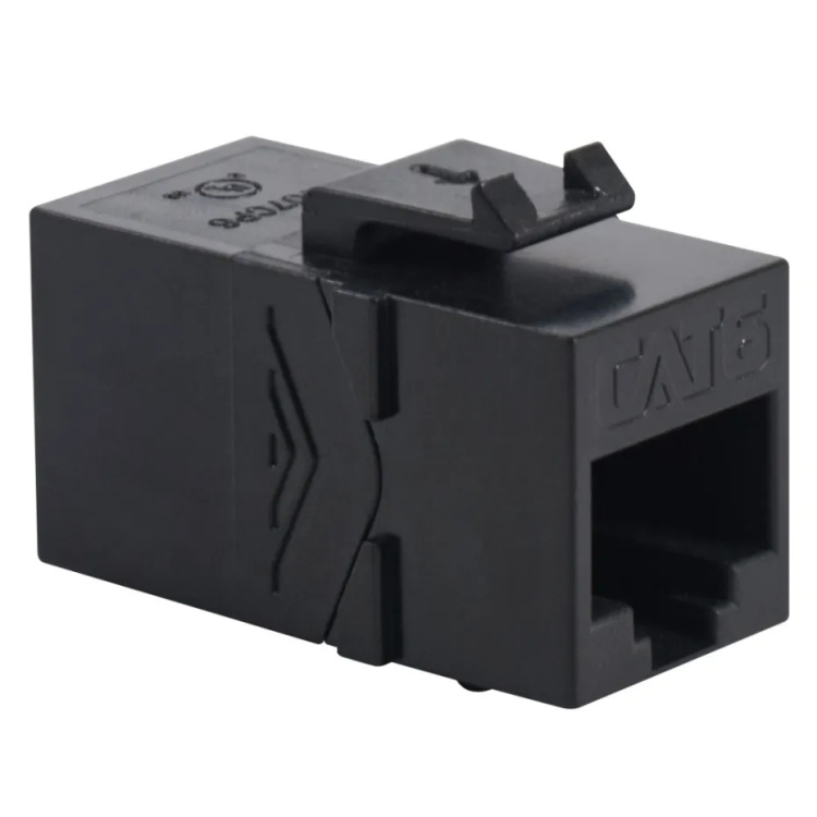 ICC Cat6 Keystone Inline Coupler | Black