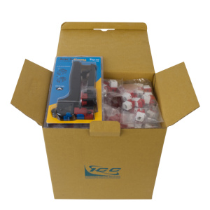 ICC Cat6 HD Style Keystone Jack 400 Pack with JackEasy Tool | White
