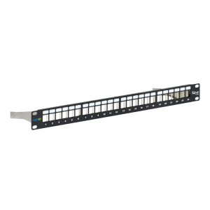 ICC 24 Port Shielded HD Blank Patch Panel with Rear Cable Management