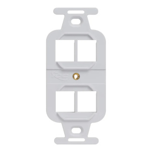 ICC 4 Port Electrical Insert Keystone Module | White