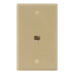 ICC Screw Terminal Flush 6P6C Voice Plate | White
