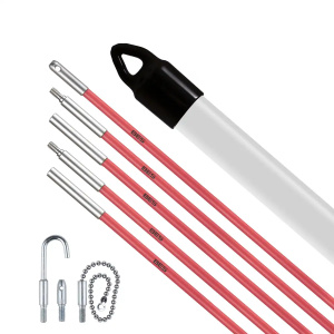 B.E.S Manufacturing 30' Orange FiberFish 3/16" High Flex Rod Kit