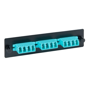 ICC Quad LC OM3/10G Fiber Optic Interconnect Panel | 12 Fiber