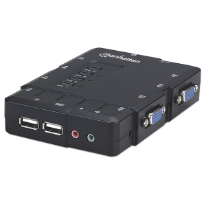 Manhattan 4 Port USB Compact KVM Switch