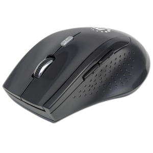 Intellenet USB Optical Wireless Mouse Black 5 Button with Scroll Wheel 1600 DPI DISCONTINUED