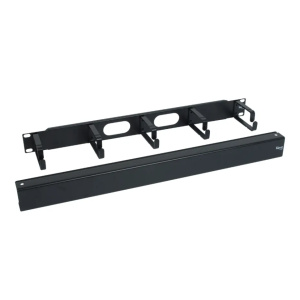 ICC 1U Horizontal Metal Ring Wire Manager with Cover