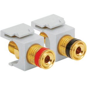 ICC Gold Binding Post Audio Keystone Pair | White