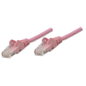 Intellinet 5' Cat5e Patch Cable Pink with Boots