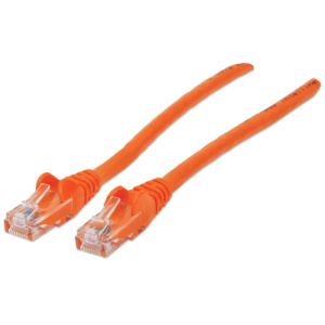Intellinet 7' Cat5e Patch Cable Orange with Boots
