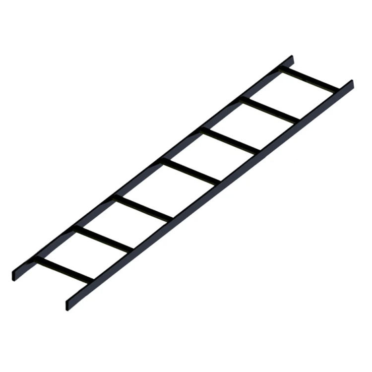 ICC Ladder Rack Straight Section 5' L X 12" W (Black)