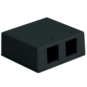 ICC 2 Port Surface Mount Box | Black