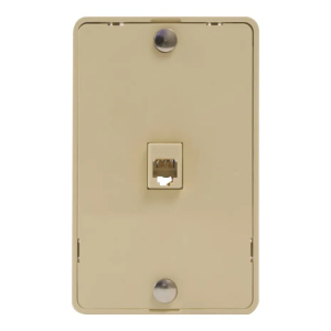 ICC Telephone Wall Mount Faceplate 6p6c Ivory