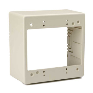 HellermannTyton 2-3/4" Deep Dual Gang Junction Box 2-Piece PVC | Ivory