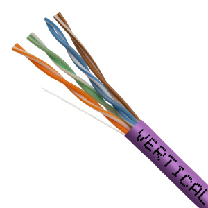 Vertical Cable 23-4PR CAT6 Solid Non-Shielded CMP Purple Cable