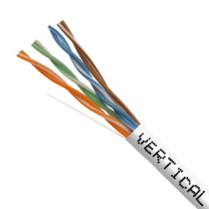 Vertical Cable 23-4PR CAT6 Solid Non-Shielded CMP White Cable