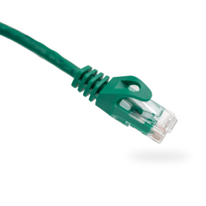 Vertical Cable 3' Cat6 Patch Cable with Boots | Green