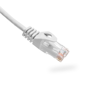 Vertical Cable 3' Cat6 Patch Cable with Boots | White