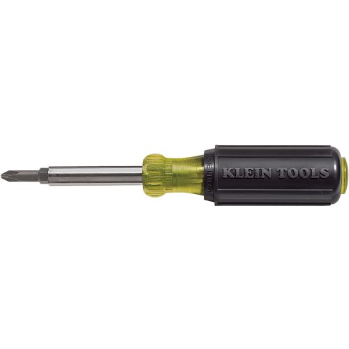 Klein Tools Multi-bit Screwdriver/nut Driver, 5-in-1, Phillips, Slotted Bits