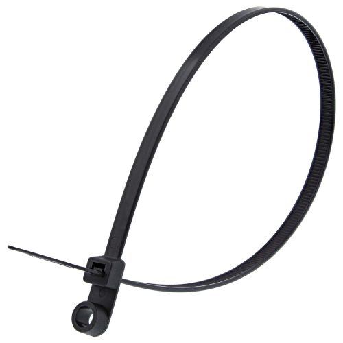 Advanced Cable Ties 7" 50 Lb Mounting Hole Black Cable Ties | 1000 Pack | Closeout